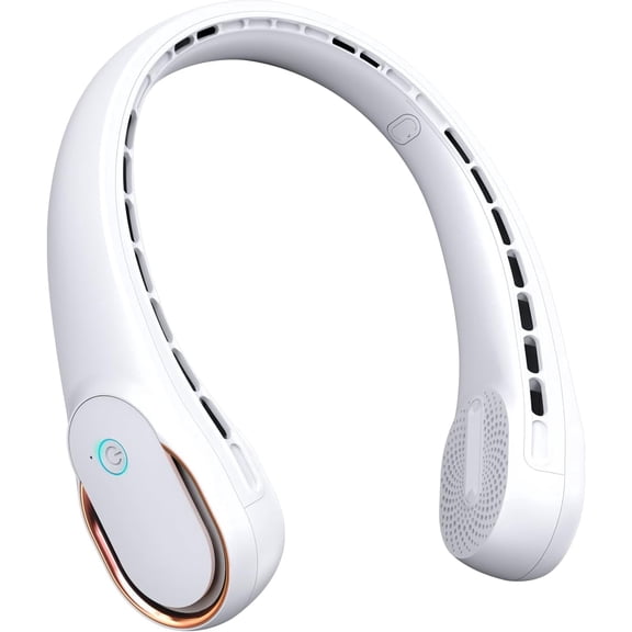 FrSara Neck Fan, Portable Fan, Rechargeable Personal Hands Free Bladeless Fan, 5200mAh, 360° Cooling,Faster Cooling, Ultra Quiet,for Travel, Sports, Home, Office