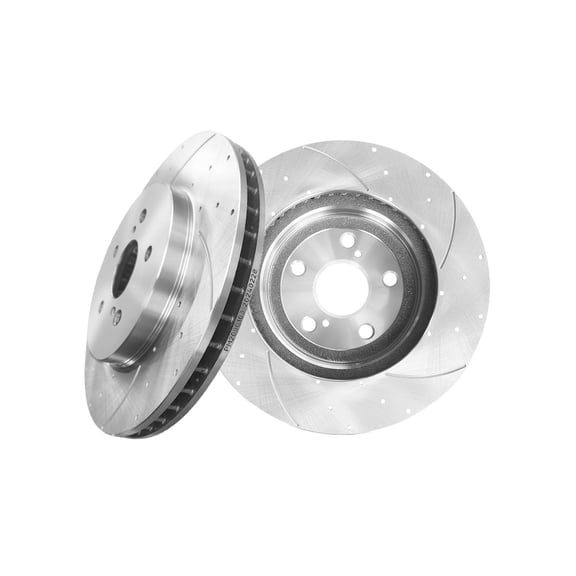 Front Drilled Slotted Brake Disc Rotors For 2007-2009 Lexus RX350 Base