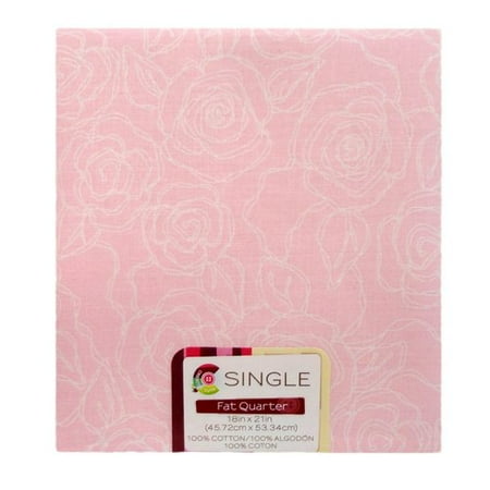 Creative Cuts 18" x 21" Fat Quarter Assorted Pink Fabric, 1 Each