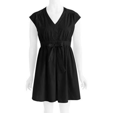 Women's Retro Tie Front Dress - Walmart.com