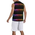 thumbnail image 2 of Naloa Colorful Sparkling Basketball Jersey Reversible Men's Mesh Athletic Sports Shirts Training Practice S-4XLSmall, 2 of 6