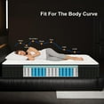 thumbnail image 2 of CTQC Twin 12 inch Cooling Gel Hybrid Mattress, Medium Firm, Individually Pocket Springs, Certipur-US Certified, White with Black Rim, 2 of 7