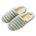 thumbnail image 3 of Aayomet Women's Fuzzy House Slippers Retro Plush Lightweight House Slippers Slip-on Indoor Outdoor Slippers,Green 39, 3 of 5