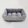 thumbnail image 3 of Cama para perro, gato, mascota, perrera cuadrada de felpa, sofá cama para perro mediano y pequeño, cojín, cama calmante para perro, casa, suministros para mascotas, accesorios, 3 of 4
