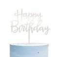 thumbnail image 1 of Cc Town Decoración Para Tarta De Feliz Cumpleaños, Acrílico Plateado Espejado, Versátil Decoración Para Tartas Para Fiestas De Cumpleaños, Ideas De Decoración, Recuerdo Perfecto Para Tu Familia Y Amig, 1 of 5