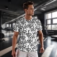 thumbnail image 3 of Wukai Hand Drawn Snake Print Men's Short-Sleeved Mesh T-Shirt,Quick-Dry Short Sleeve Workout T-Shirt-X-Small, 3 of 8