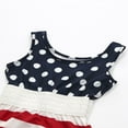 thumbnail image 3 of PENGXIANG Mère Enfant Famille Indépendance Jour Rayures Patchwork Boho Maxi Robe, 3 of 6