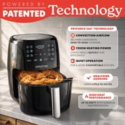 Gourmia Air Fryer - 6 Quart Capacity, 12 Presets, Black