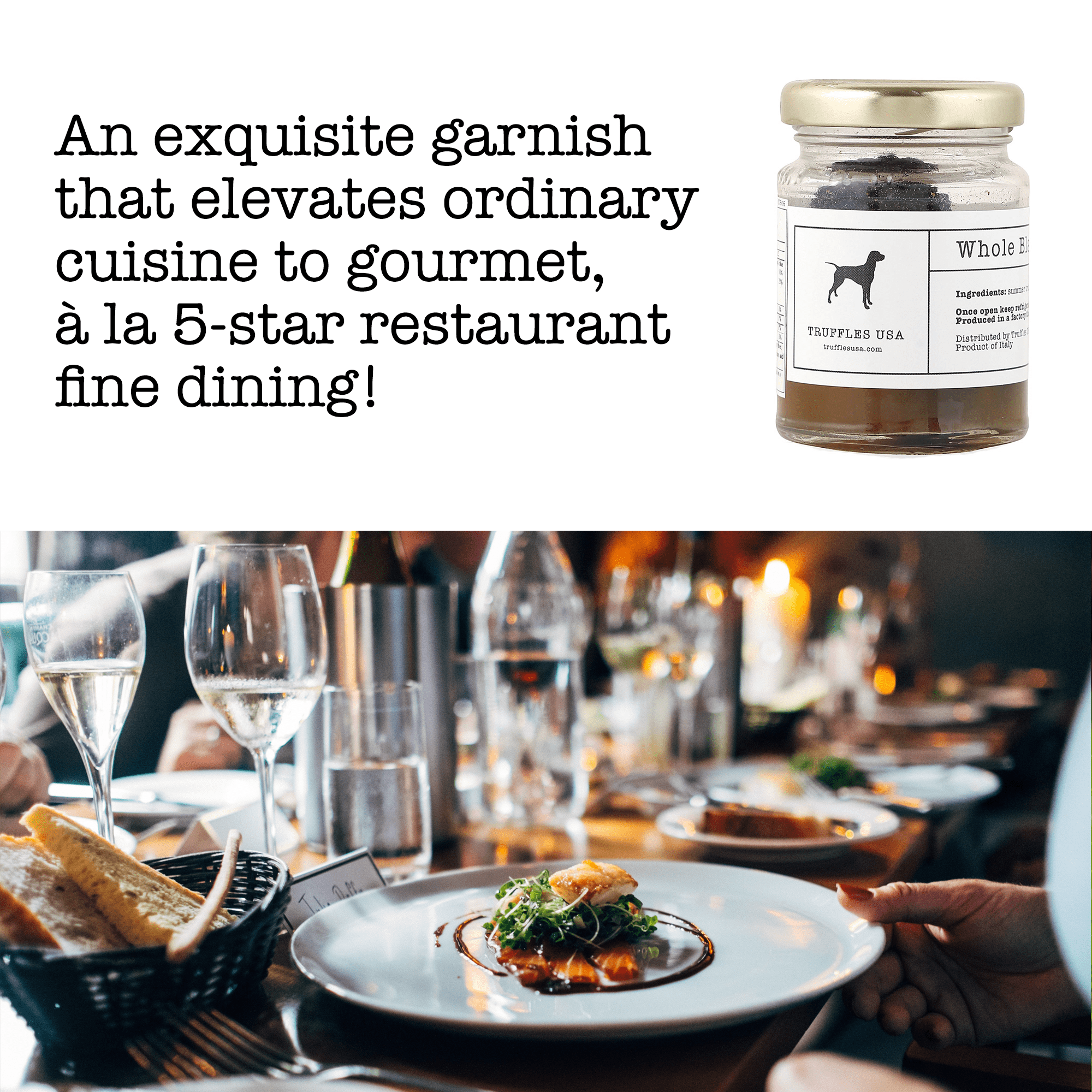 TRUFFLES USA Whole Black Truffles, Italian Truffle Seasoning,1.76 Oz.