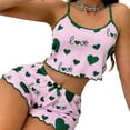 thumbnail image 5 of Xaqiouau Women Heart Print Pajama Set Cami Tank Top and Shorts 2 Piece Lounge Set Sleeveless Sleepwear Summer Casual Cute Outfit, 5 of 5