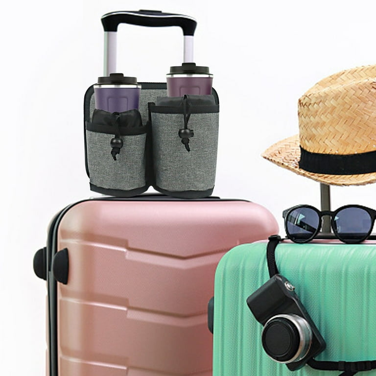 Luggage Cup Holder Luggage Travel Cup Holder Free Hands Drink Beverage Caddy Luggage Drink Holder Gathering Two Coffee Mugs Walmart