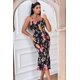 thumbnail image 2 of Vestido PRETTYGARDEN Midi Floral Sin Mangas con Fruncido y Volantes Talla M, 2 of 8