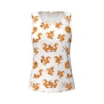 thumbnail image 4 of Xecao Squirrel Playing print women's scoop neck, loose-fit workout tank tops for the gym., 4 of 9