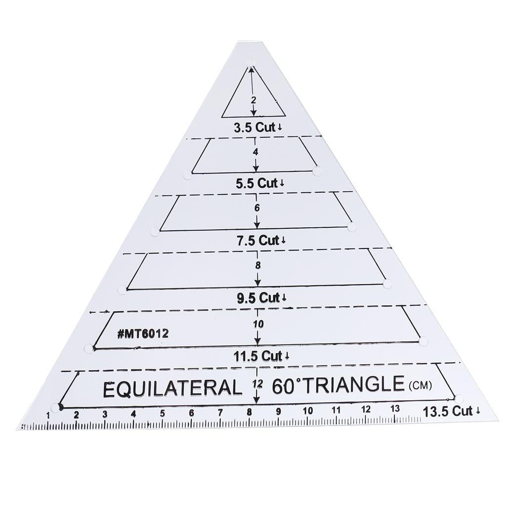 60 Degree Equilateral Triangle Quilting Ruler for Quilting Paper Arts Craft