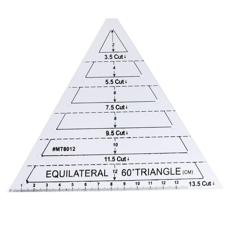 60 Degree Equilateral Triangle Quilting Ruler for Quilting Paper Arts Craft  