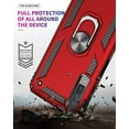 thumbnail image 2 of iPhone 7 Plus Case iPhone 8 Plus Case, Extreme Protection Military Armor Dual Layer Protective Ring Kickstand Silver, 2 of 11