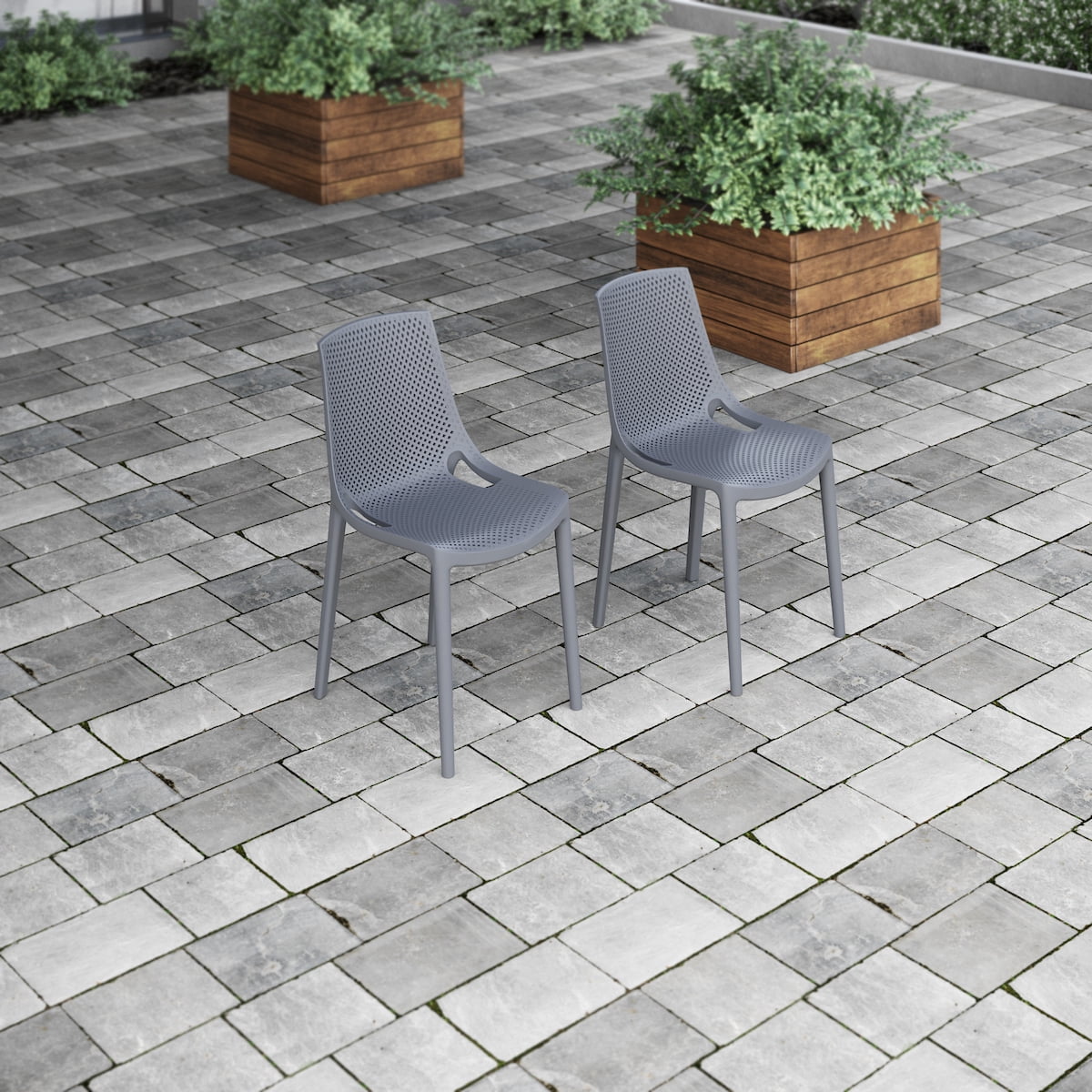 Amazonia Saralegui 5-Piece Solid Wood 100% FSC Octogonal Patio Dining Set, Gray Chairs, Seating Capacity: 4