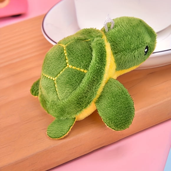 Jouet en Peluche Tortue Verte Câline pour Chats - Tissu Doux, Accessoire Interactif de Jeu et d'Exercice