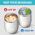 thumbnail image 4 of Floral 12oz Stainless Steel Insulated Wine Tumbler with Lid and Straw – Double Wall Vacuum Mug for Hot & Cold Drinks, 304 Steel Interior, Sweat-Free Design,Thanksgiving,Christmas, Spring,Flower, 4 of 5