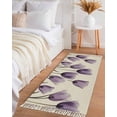 thumbnail image 3 of Area Rug with Tassels 2' x 4', Spring Flowers Tulip Kitchen Runner Rug for Hallway Bedroom Throw Rugs, Vintage Country Purple Floral Soft Door Mat for Bathroom Entrance Living Room, 3 of 9