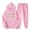Pink, variant on USSUMA Woman Sweatsuits 2 Piece Set Hoodie for Women Long Sleeved Pullover Sweatpant Outfits Pocket Drawstring Print Tracksuit Elastic Waist Stylish Jogger Sets Plus Size Daily Sports Fall Suit