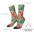 thumbnail image 2 of Yiaed Peacock Feathers And Flowers Print Great elasticity Crew Socks Sports socks for Men and Women, 2 of 5