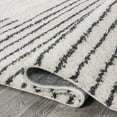 thumbnail image 6 of JONATHAN Y MOROCCAN HYPE 3 x 5 Area Rug, Petra Abstract Stripe Geometric Shag - White/Gray, MOH407A-3, 6 of 10