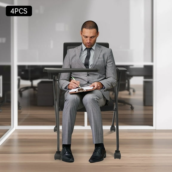 Office Conference Reception Chair Guest Chair Mesh Back Waiting Room Seat 4 Pcs