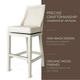 thumbnail image 3 of Maven Lane Vienna Bar Stool, White Oak Finish w/ Natural Color, Set of 2, 3 of 6
