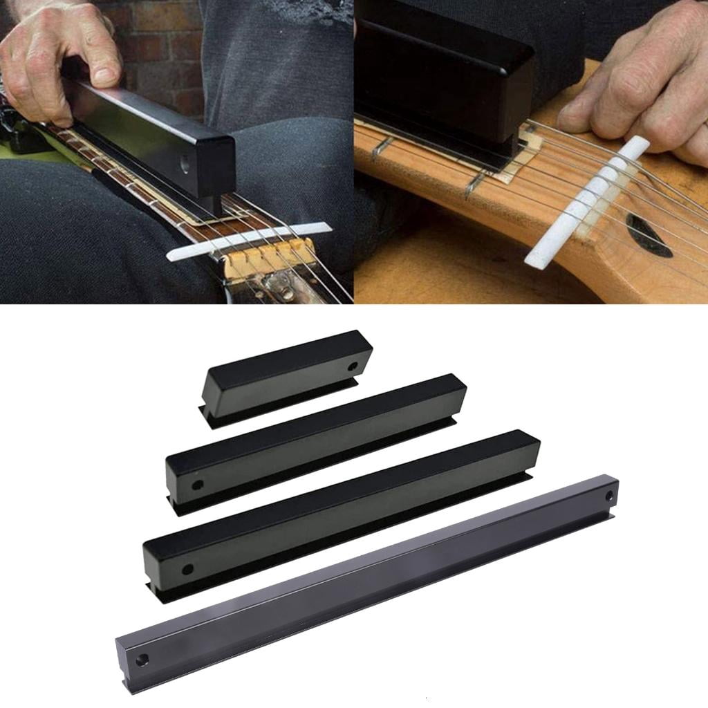 Yihuala Guitar Fret Leveler Fret Sanding Leveling Beam File Luthier Tool for Guitar & Bass Aluminum Understring Leveler