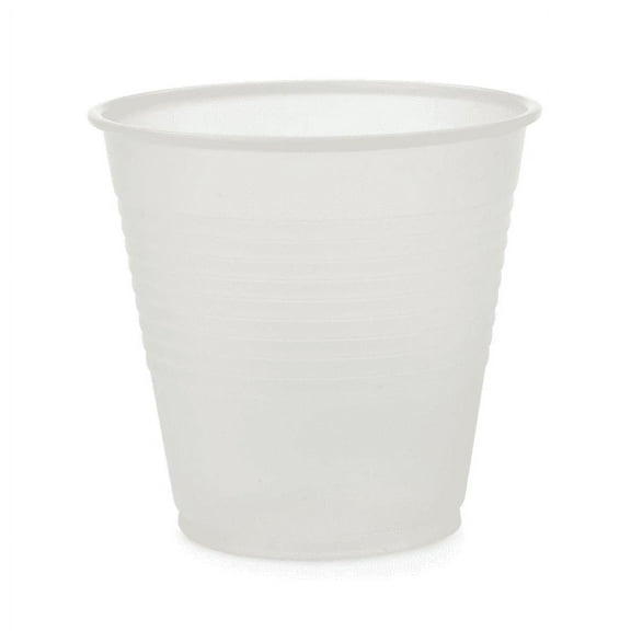 Medline Disposable Plastic Drinking Cups, 5 Oz, Translucent, 100 Cups Per Bag, Case Of 25 Bags