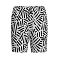thumbnail image 4 of Wukai Weave Geometric Men’s Short Pajama Pants With Pockets Soft Sleep Pj Shorts for Men-Large, 4 of 6