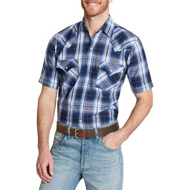 Ely Cattleman - Ely Cattleman Big and Tall Short Sleeve Western Plaid ...