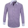 thumbnail image 3 of XDZJLR Chemise Homme Décontractée Business Couleur Unie Col à Revers Manches Longues, 3 of 3