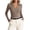 A2-Coffee, variant on Women Long Sleeve Polo Shirts Collared V Neck Slim Rib Knit Collared Dressy Business Casual Top Basic Tee Business Casual Outfits
