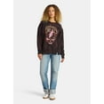 thumbnail image 2 of Time and Tru Women's Grateful Dead Flame Skull Graphic Sweatshirt, Sizes XS-3XL, 2 of 5