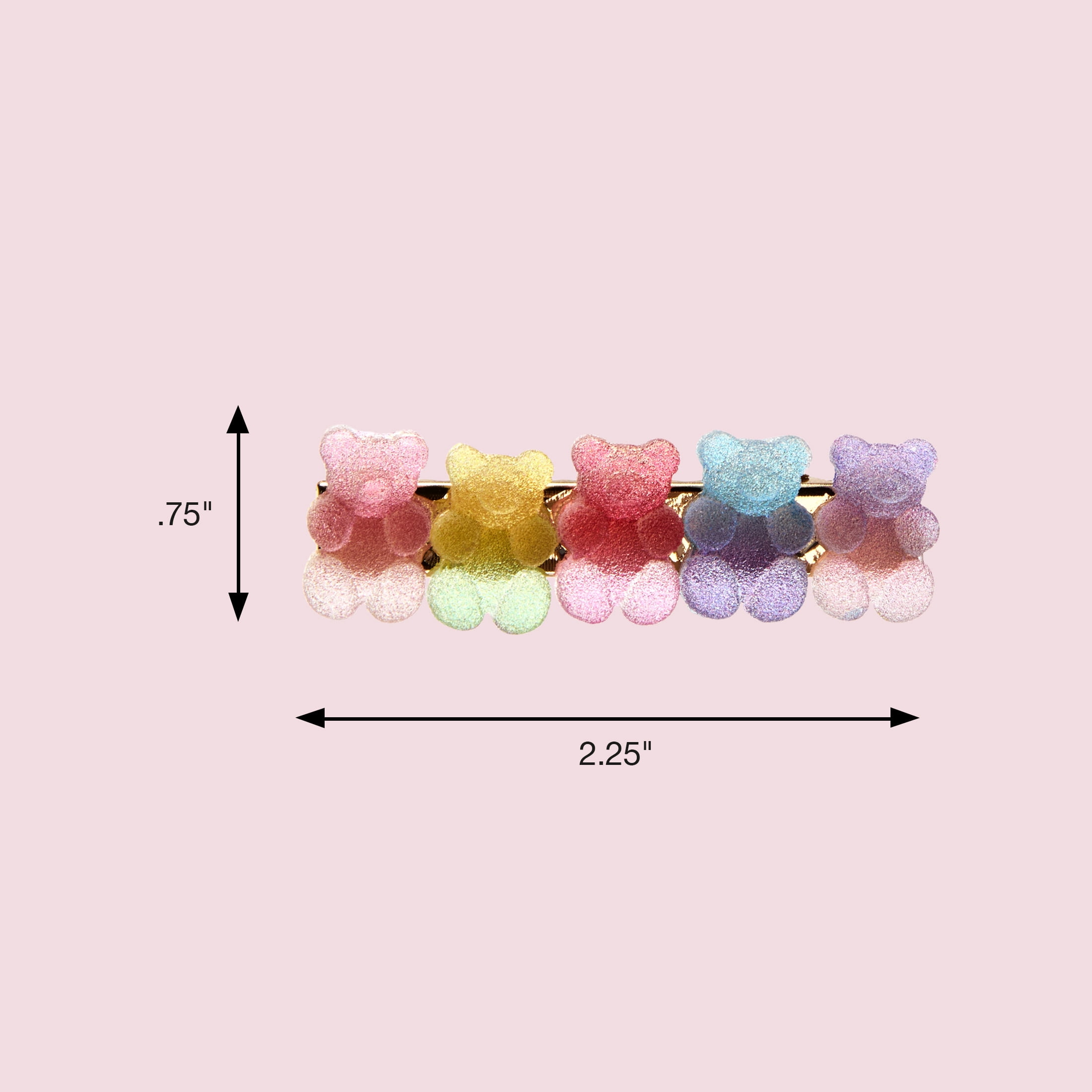 Scunci by Conair Gummy Bear Salon Clips, All Hair Types, 2 Count
