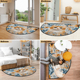 thumbnail image 7 of CURLYOOT Cat Flower Half Round Door Mat, Indoor Outdoor Entrance Rug, Farmhouse Semi Circular Area Rug, Non Slip Washable Absorbent Doormat, Laundry Room Rug 24'' x 36'', 7 of 7