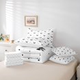 thumbnail image 6 of Manfei Cute Black Bow 7 Pieces Full Size Bedding Sets,Chic Bowknot Full Size Bed in a Bag,Reversible, 6 of 7