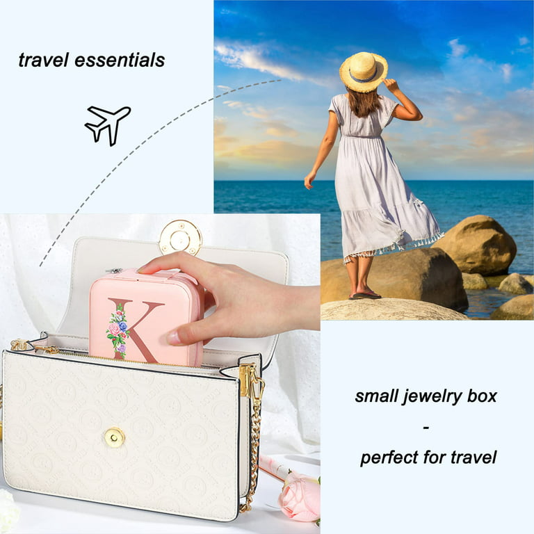 Small Travel Jewelry Box For Women Small Jewellery Box For Travel Jewelry  Case With Earring Holder Girls Earring Case Small Stud Earring Travel Case  J