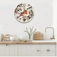 thumbnail image 2 of Eveokoki Christmas Bird Flowering Branch Wall Clocks Battery Operated Non Ticking Silent Quartz Analog Rustic Farmhouse Round Clock Retro Decor for Home Kitchen Living Room Bathroom 12Inch, 2 of 4