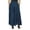 Navy Blue, variant on Bimba Women's Bohemian Style Elastic Waist Gray Long Maxi Skirt With Tassels-S
