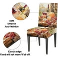 thumbnail image 3 of Chair Covers for Dining Room Set of 6, Grape Wine Pumpkin Washable Spandex Parsons Slipcovers, Removable Kitchen Chair Cover, Stretch Seat Protector for Home Party Hotel, 3 of 6