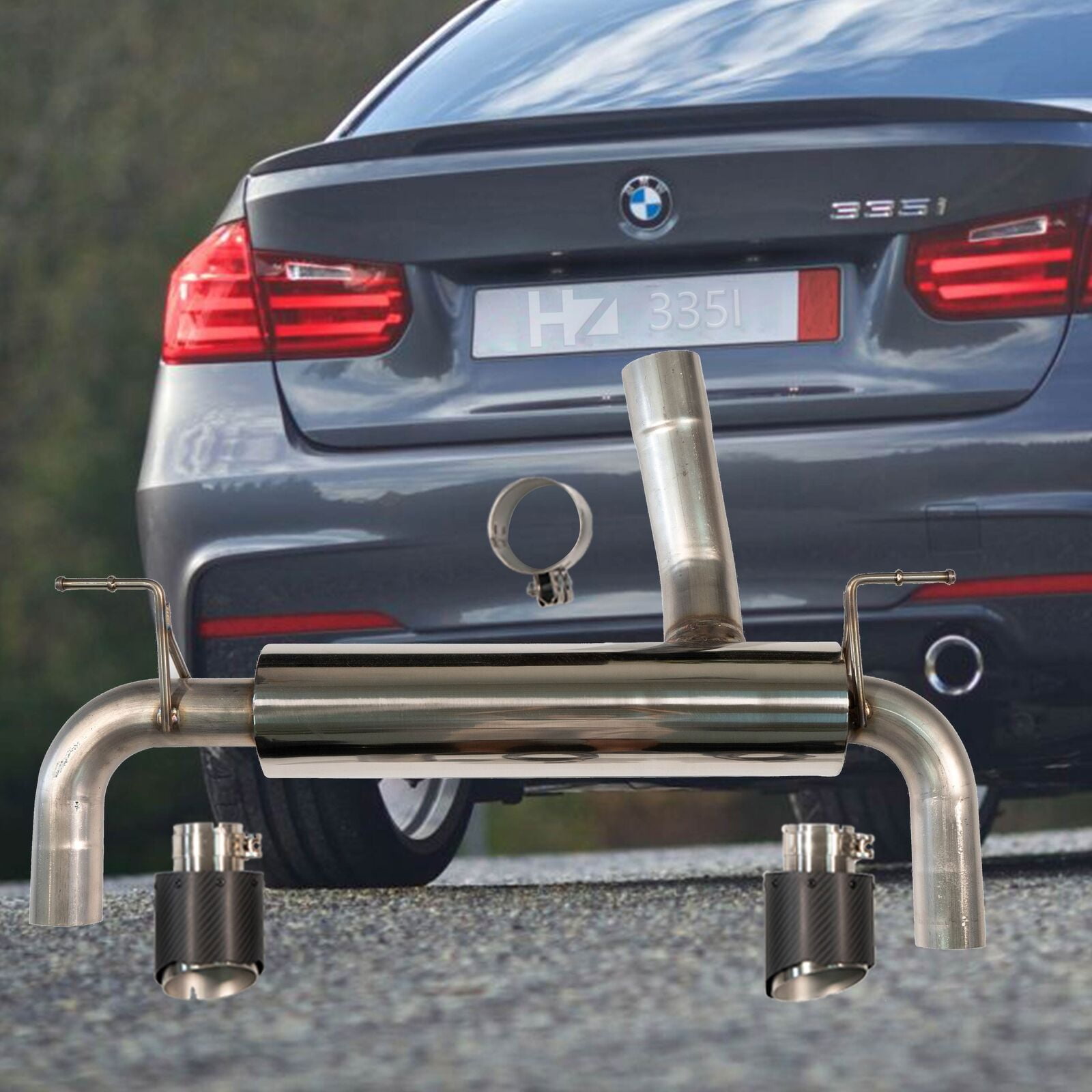 HZ AXLE BACK EXHAUST MUFFLER FOR 1215 BMW 335i / XDrive F30 Stainless