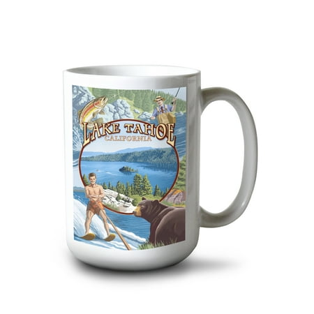 

15 fl oz Ceramic Mug Lake Tahoe California Summer Views Dishwasher & Microwave Safe