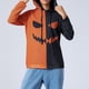 thumbnail image 3 of Sudadera con capucha de Halloween para hombre, jersey con estampado de cara de calabaza de Color cosido, chándal informal de manga larga, ropa de calle, M-4XL, 3 of 4