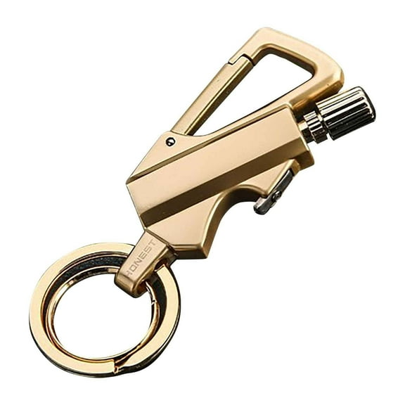 Rewenti Permanent Match Lighter with Multitool Keychain Bottle Opener Survival Keychain Lighter Outdoor Emergency Fire Starter