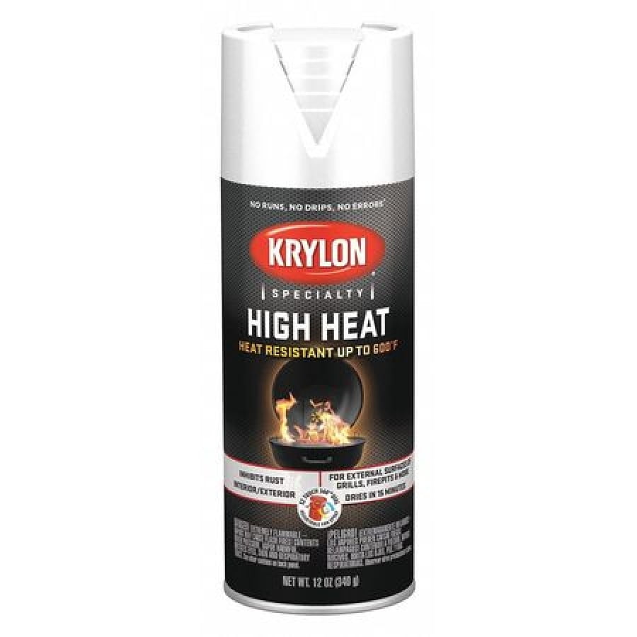 KRYLON K01505777 Spray Paint, White, Flat, 12 oz.