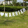 thumbnail image 3 of Ludlz Mr and Mrs Just Married Banner Burlap Wedding Bridal Shower Banner Rustic Bunting Garland for Wedding Party Wedding Hanging Paper Flags Garland Banners Bunting Decoration, 3 of 7