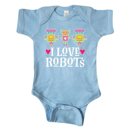 

Inktastic Robotics I Love Robots Gift Gift Baby Girl Bodysuit